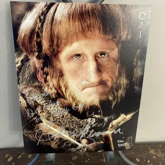 Adam Brown "Ori" Autographed The Hobbit 25 x 20cm Photo